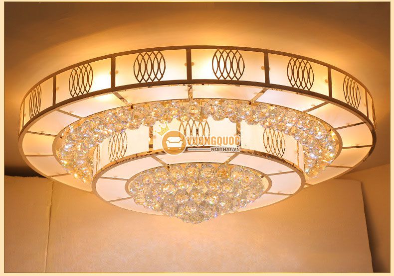 Đèn ốp trần bánh tiêu đẹp cho phòng khách CM260-14